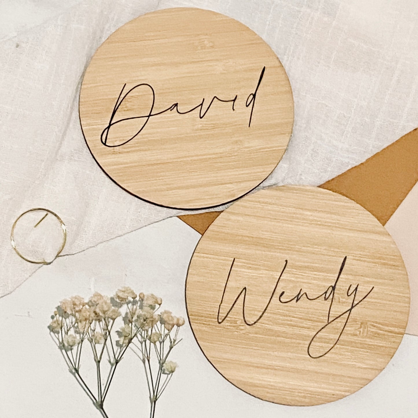 Circle Bamboo Plate/Place Card