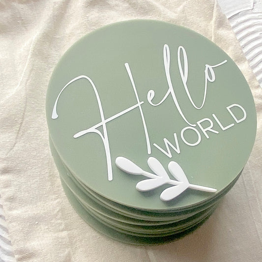 Acrylic Hello World Disc