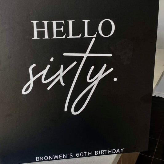Birthday Sign Label Only