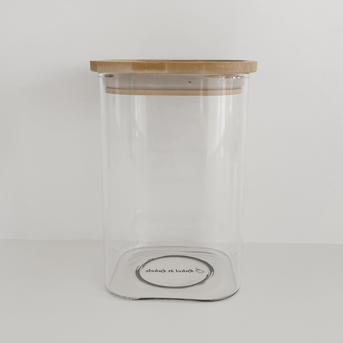 950mL Glass & Bamboo Container